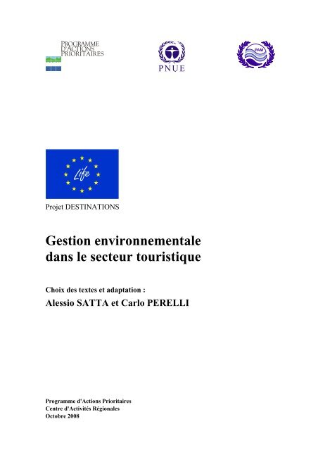 Gestion environnementale dans le secteur touristique - Project ...