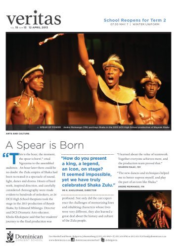 A Spear is Born - Dominican Convent School