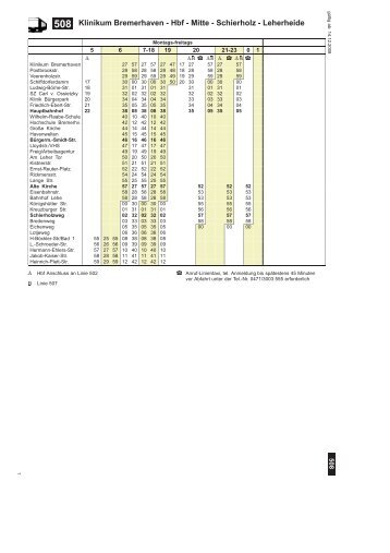 508 Klinikum Bremerhaven - Hbf - Mitte ... - BremerhavenBus