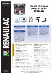 FAÇADE SILOXANE MONOCOUCHE ECOLABEL - Renaulac