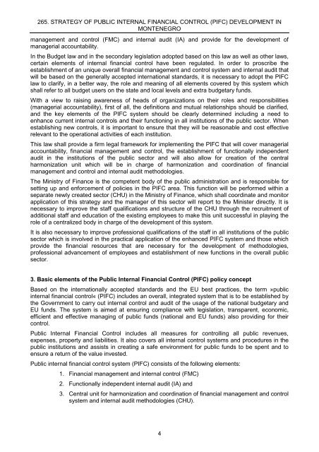265. strategy of public internal financial control (pifc) development in ...