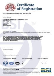 ISO 9001 Certificates - EMEA - Zebra