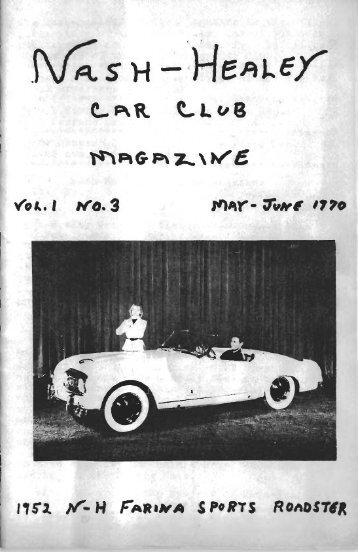 Nash Healey Car Club magazine Vol 1 No3 - Acme Fluid Handling