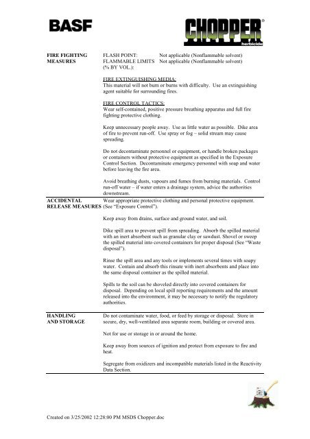 MSDS Chopper - Bush Encroachment