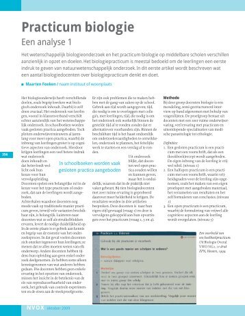 Practicum biologie - NVON