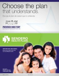 STAR Medicaid Provider Directory - Sendero Health Plans