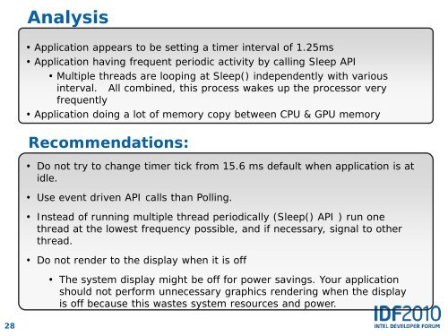 Impact of "Idle" Software on Battery Life - Intel