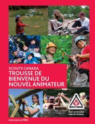 Trousse de bienvenue du nouvel animateur (TBNA) - Scouts Canada