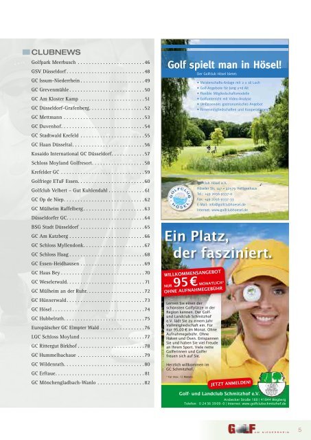 Ausgabe 04/2012 - Golf am Niederrhein