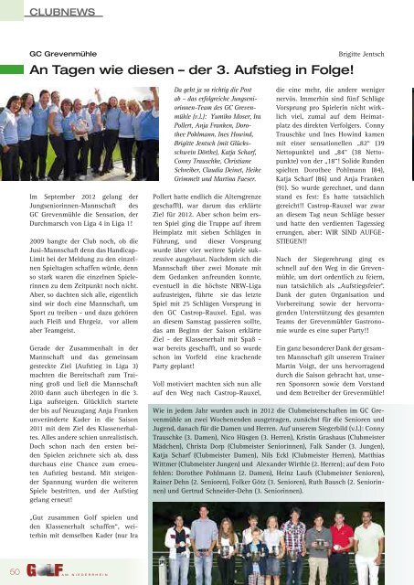 Ausgabe 04/2012 - Golf am Niederrhein
