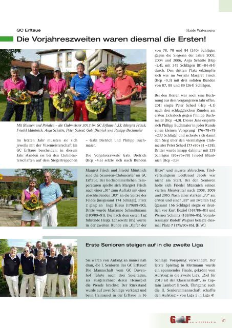 Ausgabe 04/2012 - Golf am Niederrhein