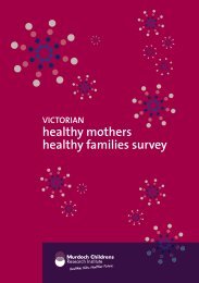 healthy mothers healthy families survey - Murdoch Childrens ...