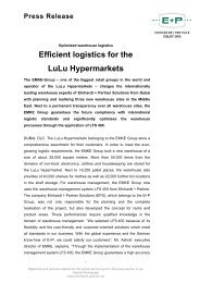 Efficient logistics for the LuLu Hypermarkets - Ehrhardt + Partner