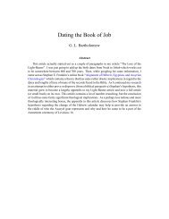 Dating the Book of Job (PDF) - Ancient Hebrew Research Center