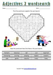 Wordsearch adjectives 2 worksheet - ESL Kids World