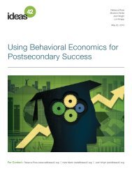 Using Behavioral Economics for Postsecondary Success - Citigroup