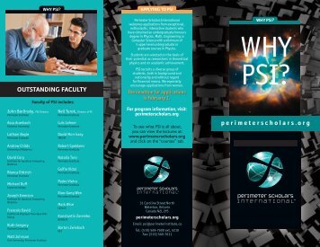 PSI brochure - Perimeter Institute