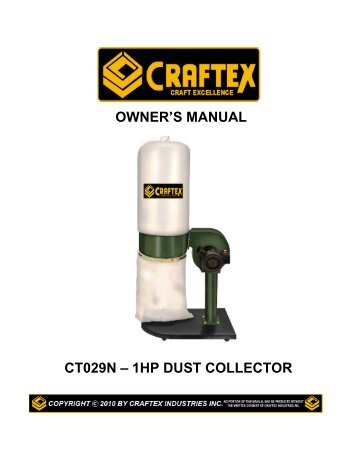 CT029N-1HP Dust Collector User Manual ... - Busy Bee Tools