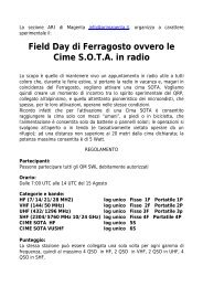 Field Day di Ferragosto ovvero le Cime SOTA in radio - ARI Magenta