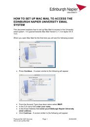 Set up Mac Mail to Access the University Email System - Edinburgh ...