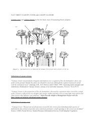 FACT SHEET: CANOPY COVER and CANOPY ... - ERI Library