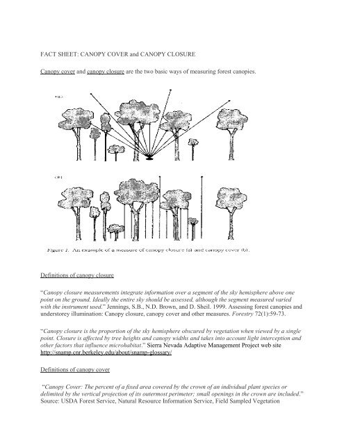 FACT SHEET: CANOPY COVER and CANOPY ... - ERI Library