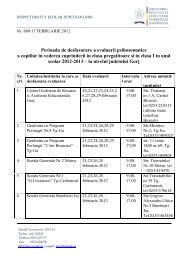 Centre de evaluare psihosomatică pentru Gorj - Clasa pregatitoare