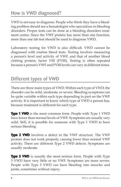 What Is von Willebrand Disease? - World Federation of Hemophilia