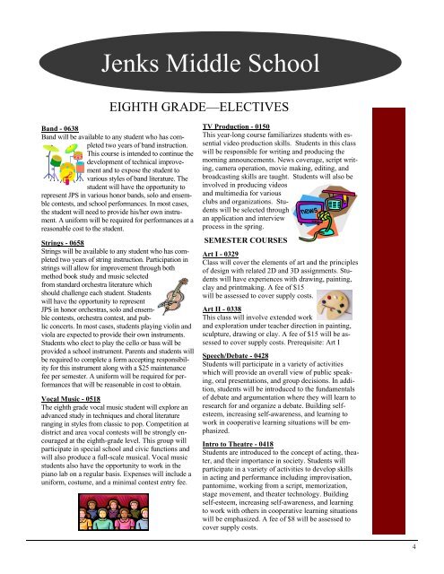 8th Grade Course Offerings 2011-2012.pub - Jenks Public Schools