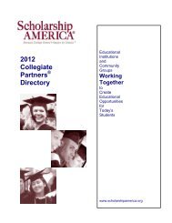 2012 Collegiate Partners Directory - Scholarship America - here