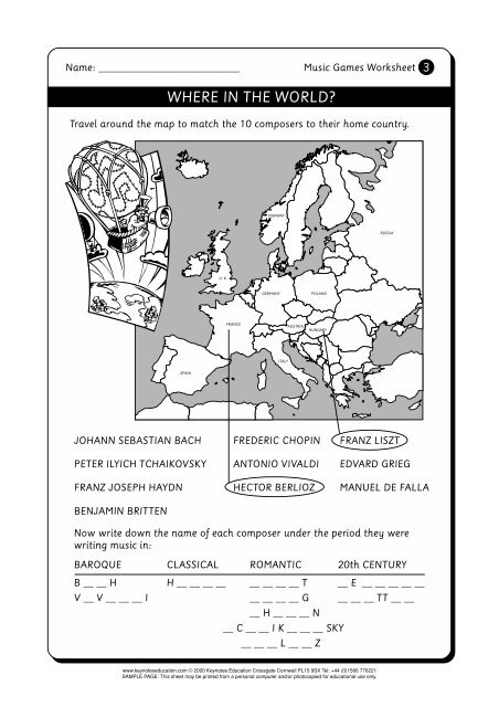 Games Worksheet - Primary Resources