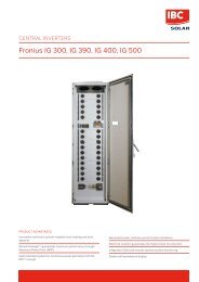 Fronius IG 300, IG 390, IG 400, IG 500 - Fibat