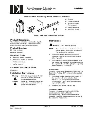 Type A - EN44, EN88 Installation Instructions - Dodge Engineering ...