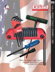 product catalog / november 1, 2009 - Eklind Tool