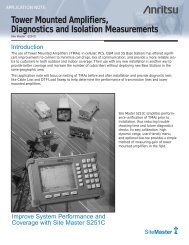 Tower Mounted Amplifiers, Diagnostics and Isolation ... - Opticus