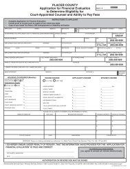 Financial Evaluation Form - Placer County Government