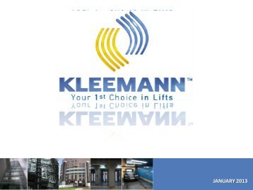 Company Presentation - Kleemann Lifts