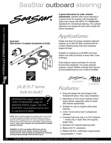 SeaStar outboard steering - Jamestown Distributors