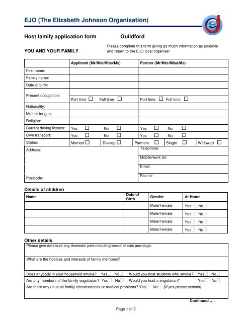 Using Ejo Book EJO (The Elizabeth Johnson Organisation)