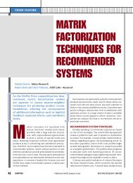 Matrix Factorization Techniques for Recommender Systems