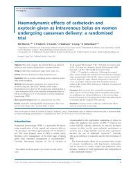 Haemodynamic effects of carbetocin and oxytocin given as - Sigo