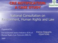 CRZ NOTIFICATION: A CASE STUDY - Equitable Tourism Options