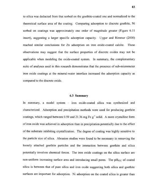 Heavy metal adsorption on iron oxide and iron oxide-coated silica ...