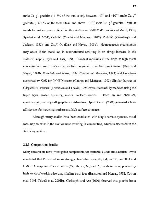 Heavy metal adsorption on iron oxide and iron oxide-coated silica ...