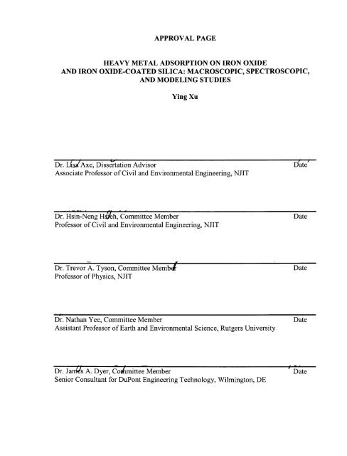 Heavy metal adsorption on iron oxide and iron oxide-coated silica ...