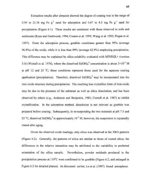 Heavy metal adsorption on iron oxide and iron oxide-coated silica ...