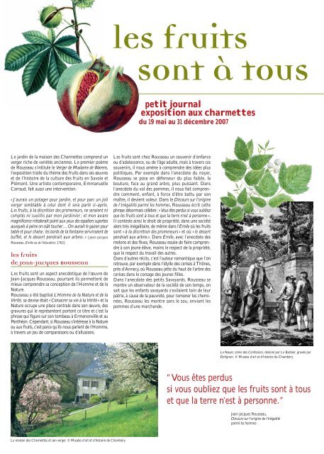 â Vous Ãªtes perdus si vous oubliez que les fruits sont Ã  tous et que la ...