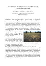 Patch dynamics in sand grasslands: connecting primary and ...