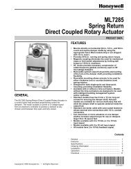 Tech Sheet for Honeywell ML7285 Actuator - Categories On Acme ...