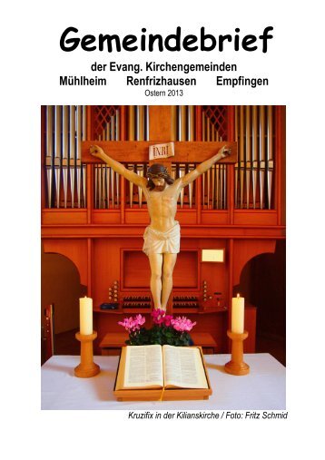 Gemeindebrief FrÃ¼hjahr 2013 - Evangelische Kirchengemeinde ...